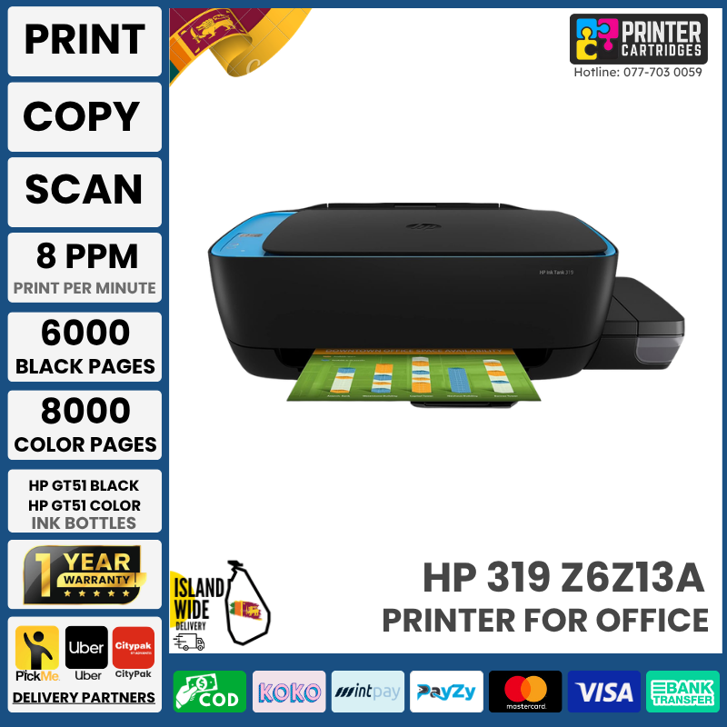 HP-Ink-Tank-319-Z6Z13A-Printercartridges.lk HP Ink Tank 319