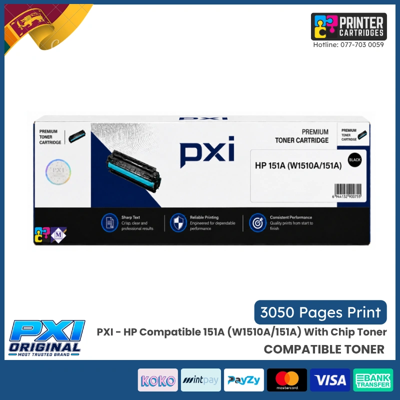 PXI - HP Compatible 151A (W1510A151A) With Chip Toner PXI - HP Compatible 151A (W1510A/151A) With Chip Toner
