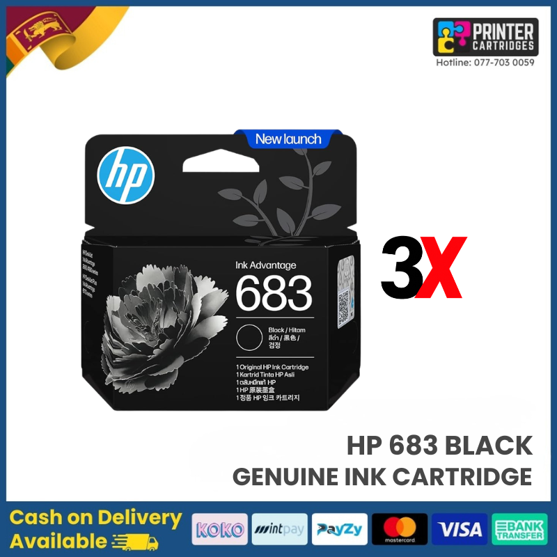 HP-683-Black-3-pack-Original-Ink-Advantage-printercartridges.lk HP 683 Black - 3 Pack Original Ink Advantage Cartridge